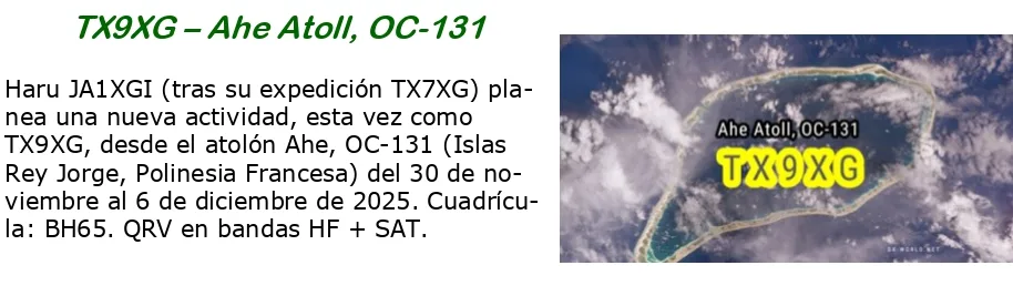 Expediciones DX Otoño 2025