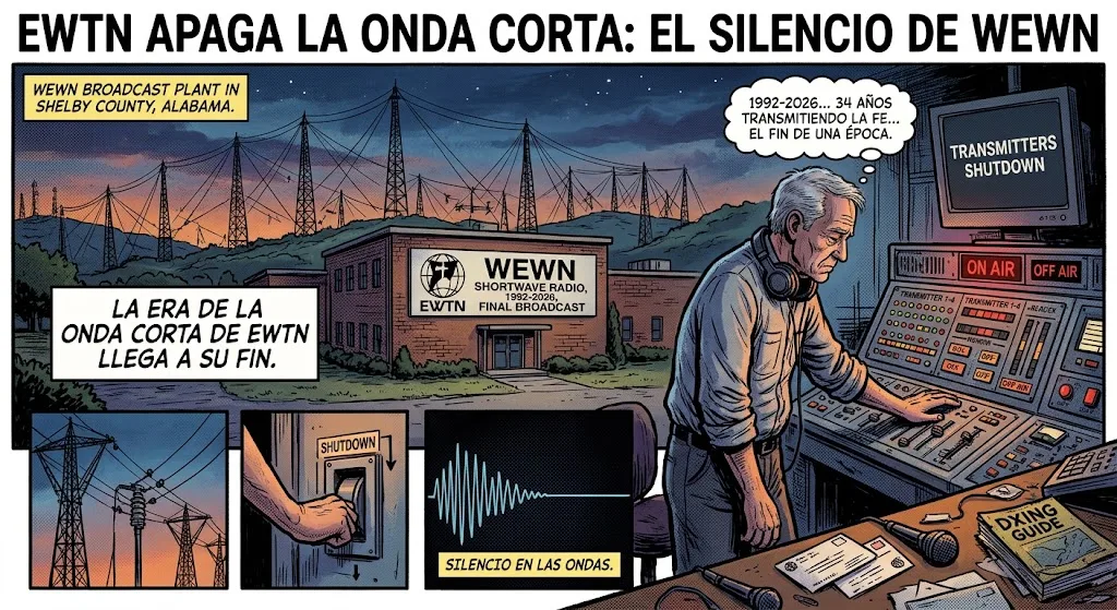 EWTN apaga la emisora WEWN tras 34 años de emisiones. Hoy última oportunidad para su recepción antes del cierre