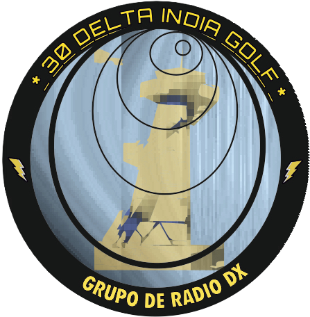 Escudo emblemático de primera generación del grupo de radio cb hf de comunicaciones 30 Delta India Golf España